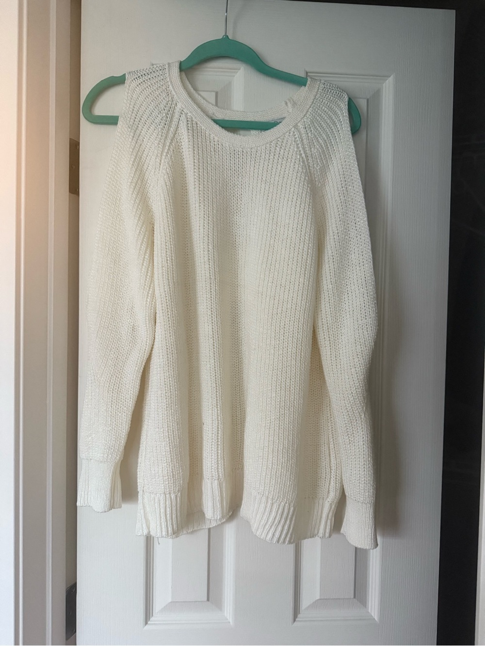 Women's Cream Knit Sweater - Classic Crewneck